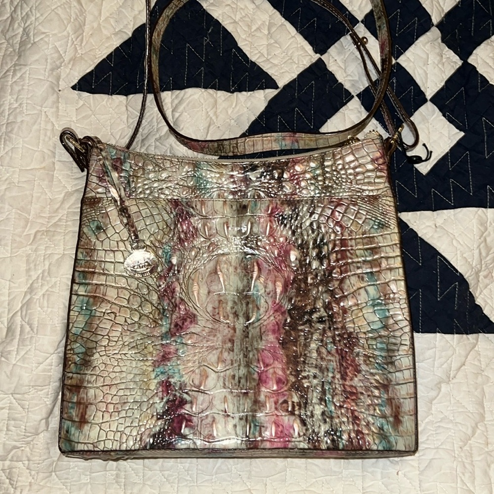 EUC Brahmin Katie Amethyst crossbody handbag